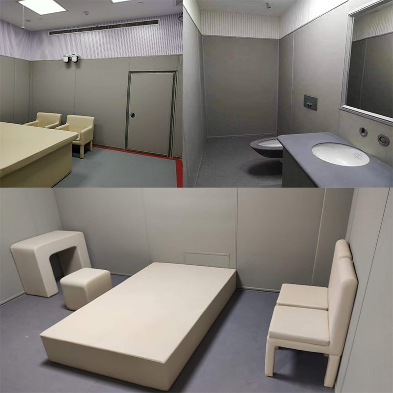 北京留置中心建设留置室防撞软包工程案例